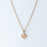 Midi Bitty Single Star Set Diamond Heart Charm,