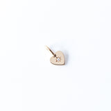 Midi Bitty Single Star Set Diamond Heart Charm,