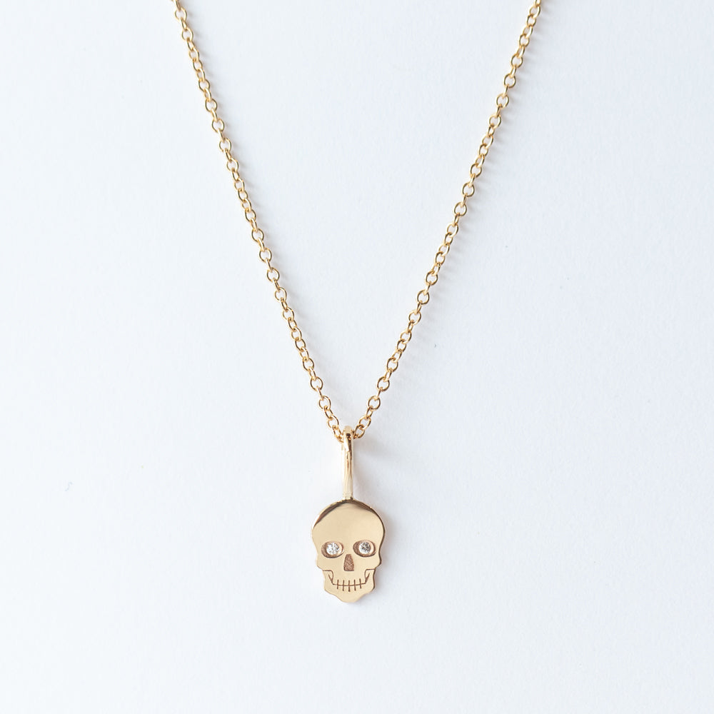 Midi Bitty Skull with Diamond Eyes Charm