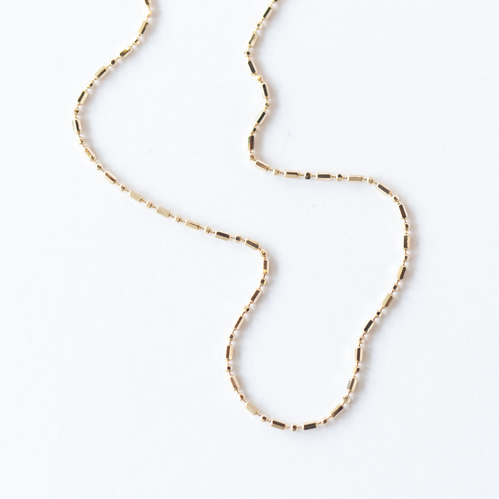 Tube and Bead Chain Necklace