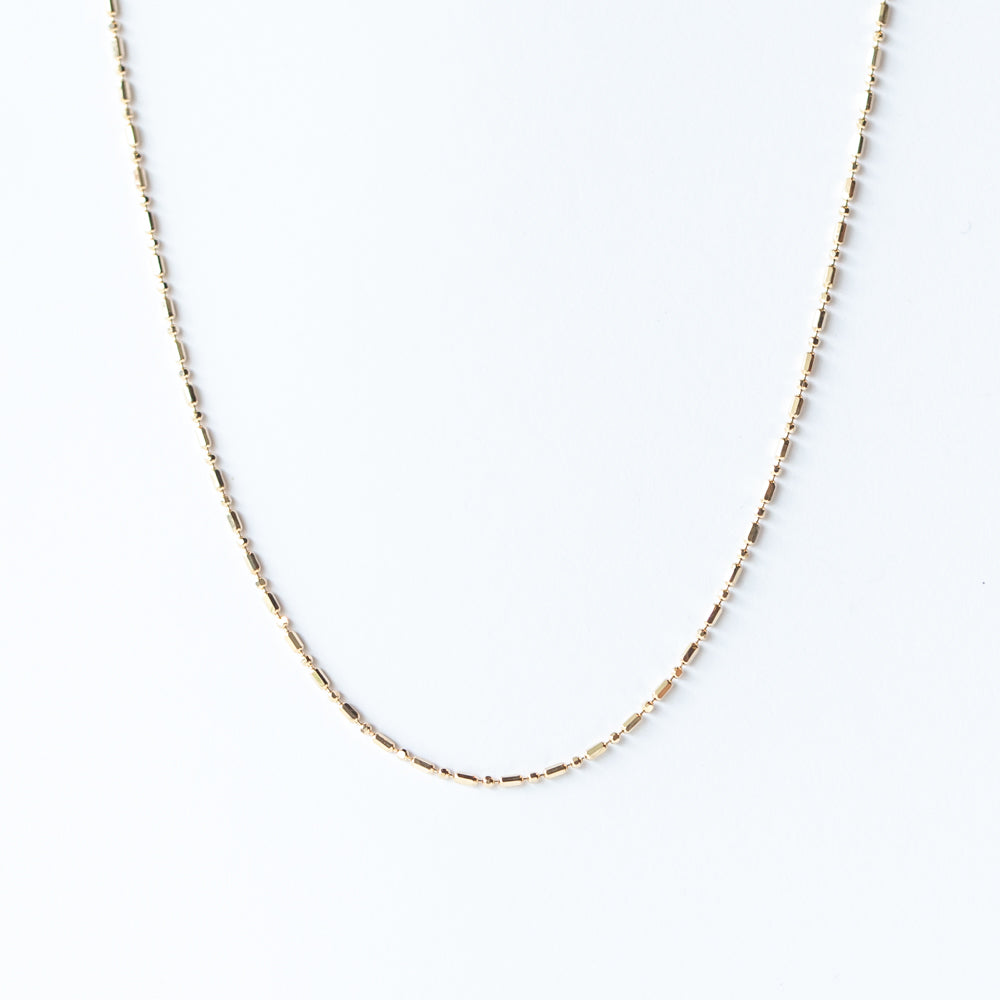 Tube and Bead Chain Necklace
