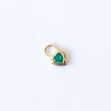 Beating Heart Emerald Earring Charm (Single)