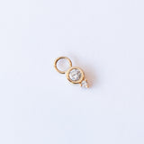 Classic Diamond Bezel Earring Charm (Single)