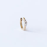 Small Engraved Diamond Hoop Earring (Single)