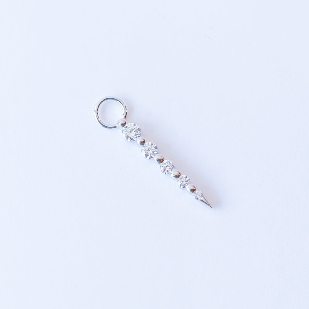 Large Sari Diamond Dagger Earring Charm (Single)