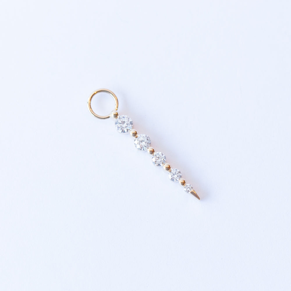 Large Sari Diamond Dagger Earring Charm (Single)