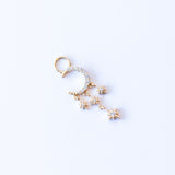 Make a Wish Small Crescent Moon and Star Earring Charm (Single)