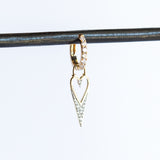 Open Heart Pave Diamond Earring Charm (Single)