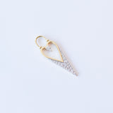 Open Heart Pave Diamond Earring Charm (Single)