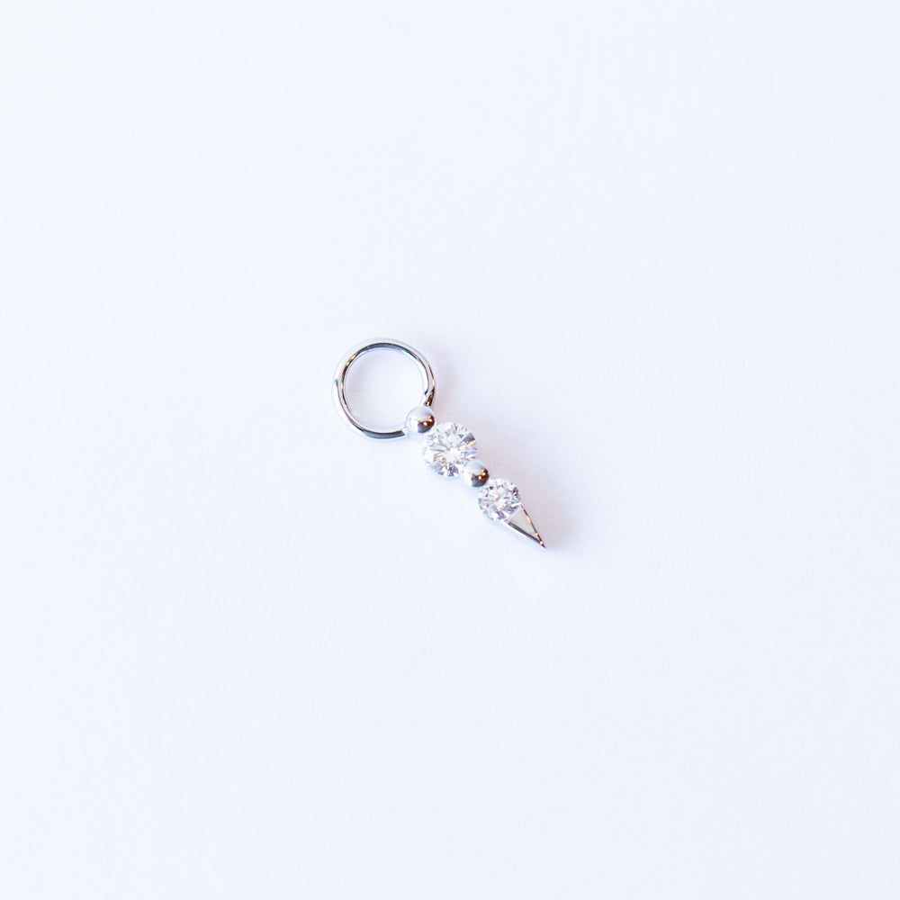 Small Sari Diamond Dagger Earring Charm (Single)