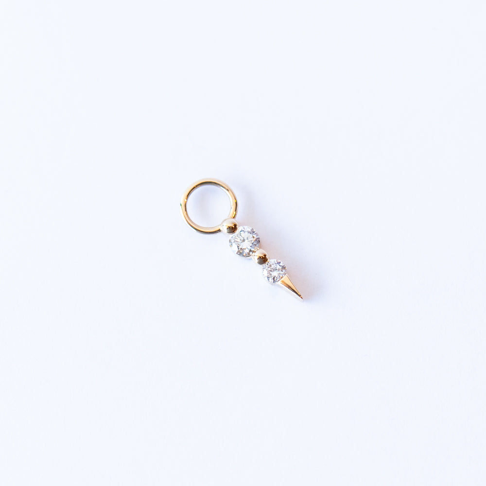 Small Sari Diamond Dagger Earring Charm (Single)