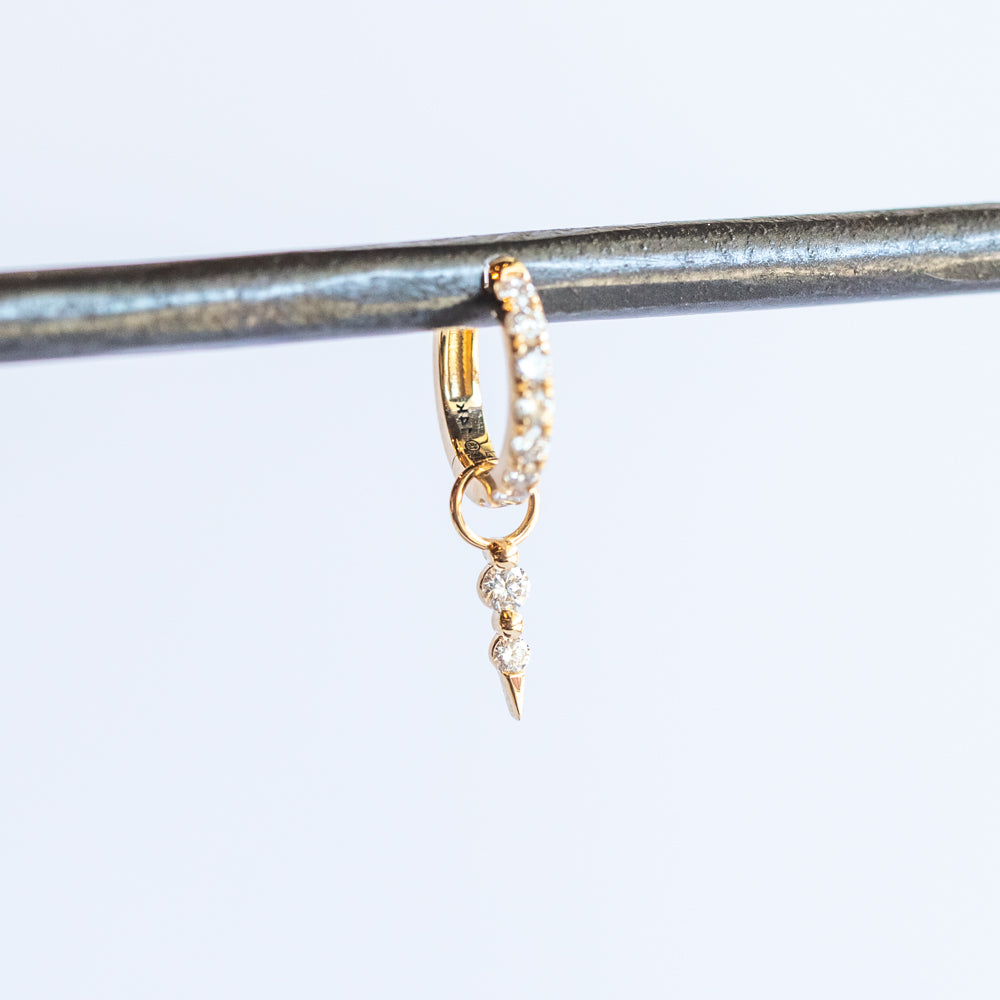 Small Sari Diamond Dagger Earring Charm (Single)