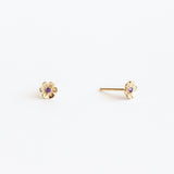 In Bloom Birthstone Stud Earrings, Amethyst