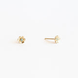 In Bloom Birthstone Stud Earrings, Aquamarine