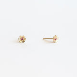 In Bloom Birthstone Stud Earrings, Ruby