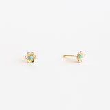 In Bloom Birthstone Stud Earrings, Turquoise