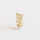 Queen Bee Pearl Huggie Hoop Earring (Single)