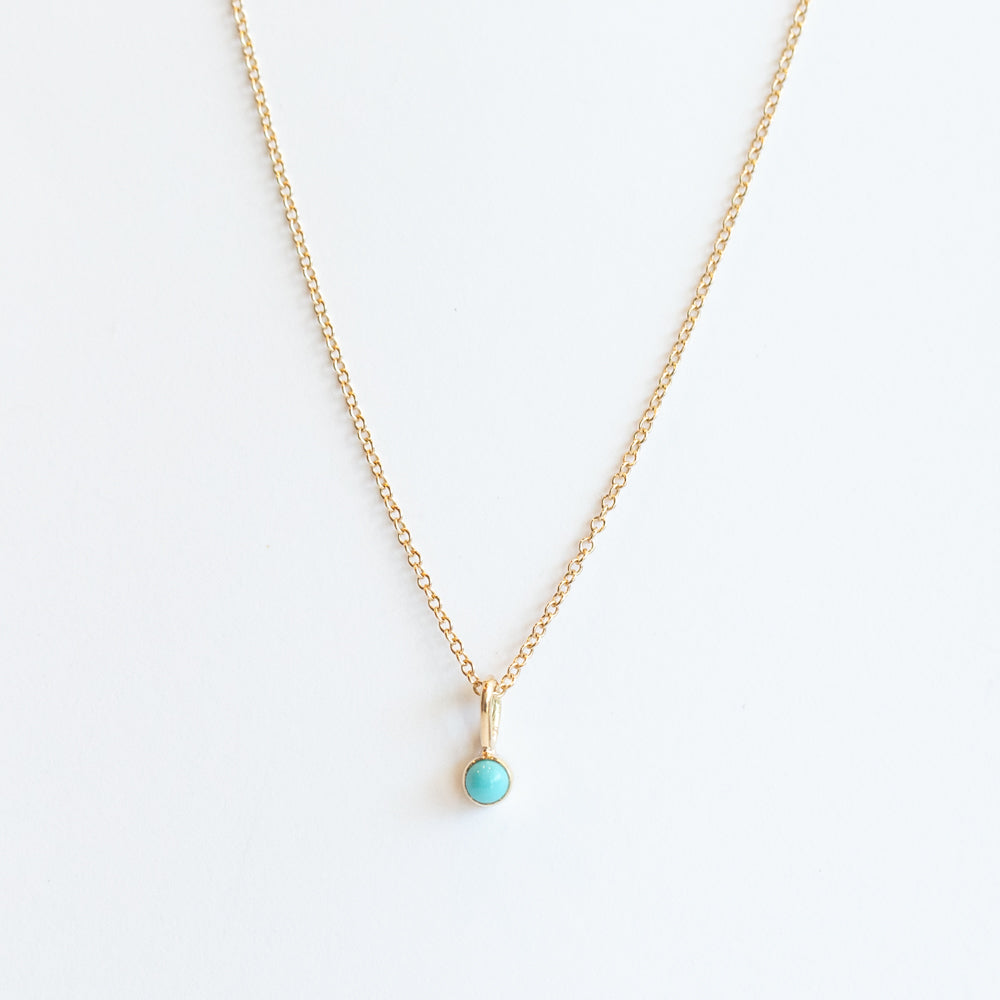 Bezel Set 3mm Turquoise Charm