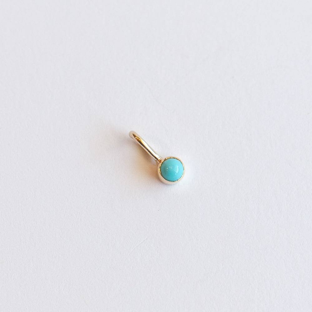 Bezel Set 3mm Turquoise Charm