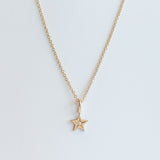 Midi Bitty Star Charm with Star Set Diamond