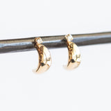 Diamond Thin Aura Huggie Hoops