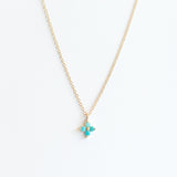 Quad Prong-Set Turquoise Necklace