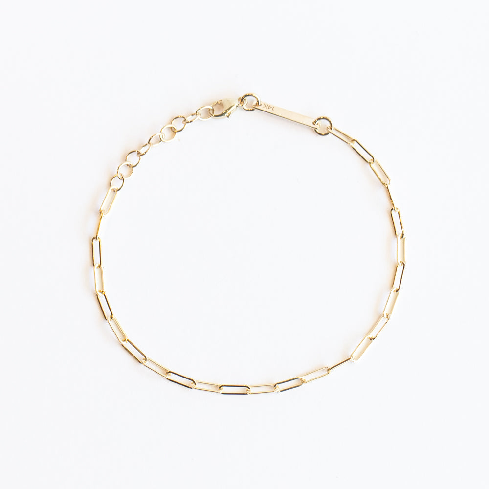 Small Paperclip Chain Bracelet