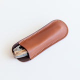 Olive Wood Corkscrew in Leather Pouch