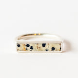 Dalmatian Jasper Stacker Ring