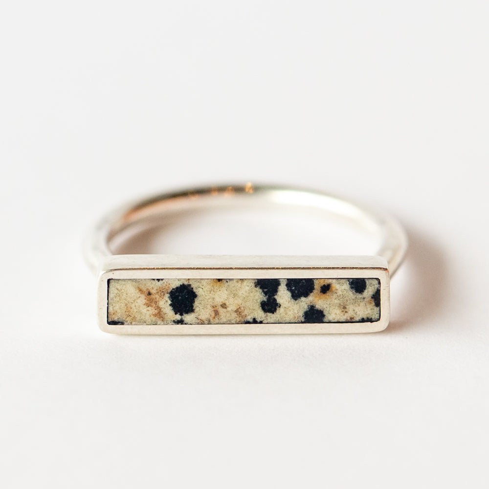 Dalmatian Jasper Stacker Ring