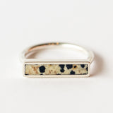 Dalmatian Jasper Stacker Ring