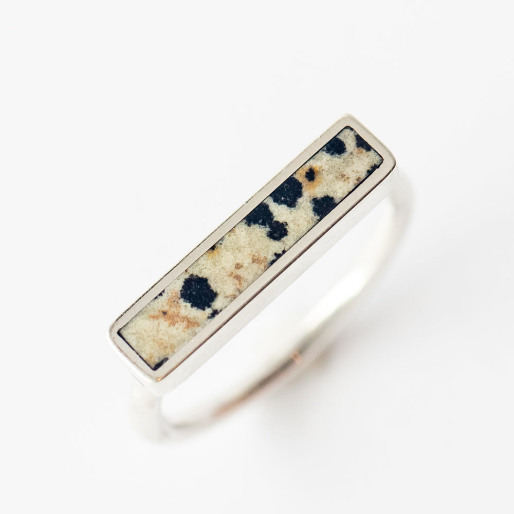 Dalmatian Jasper Stacker Ring