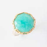 Large Round Amazonite Ring