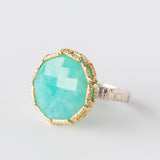 Large Round Amazonite Ring