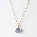 Elongated Asymmetrical Horizontal Tanzanite Charm