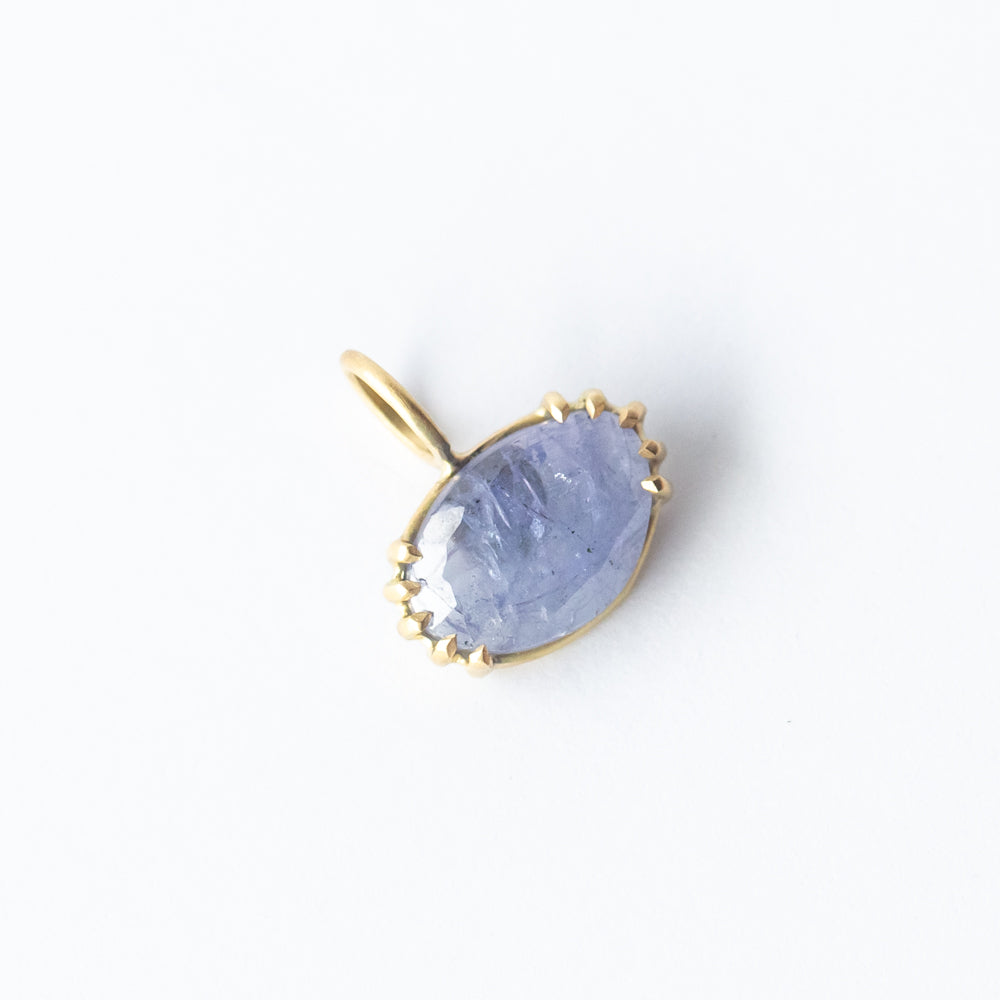 Elongated Asymmetrical Horizontal Tanzanite Charm