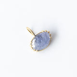 Elongated Asymmetrical Horizontal Tanzanite Charm