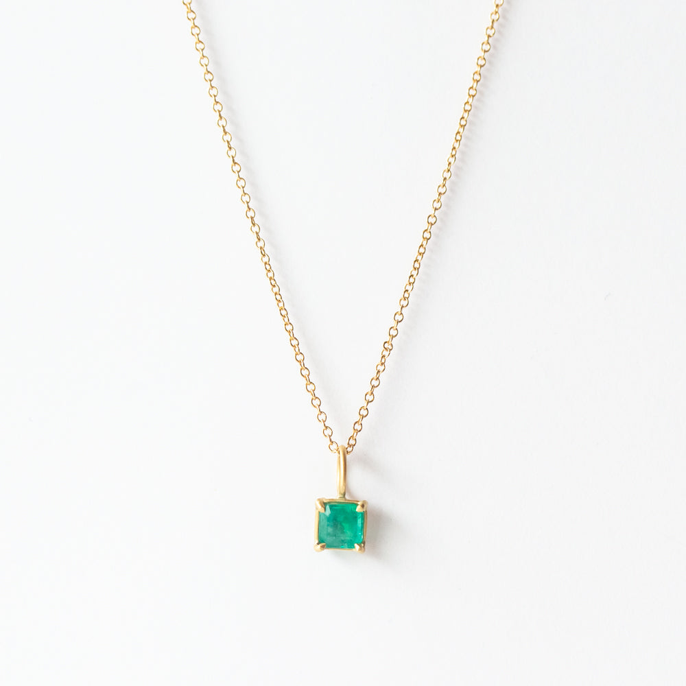 Square Emerald Basket Charm