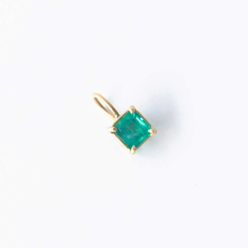 Square Emerald Basket Charm