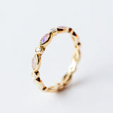 Opal and Diamond Eternity Ring