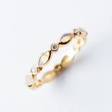 Opal and Diamond Eternity Ring