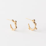 Mini Mixed Diamond Hoop Earrings