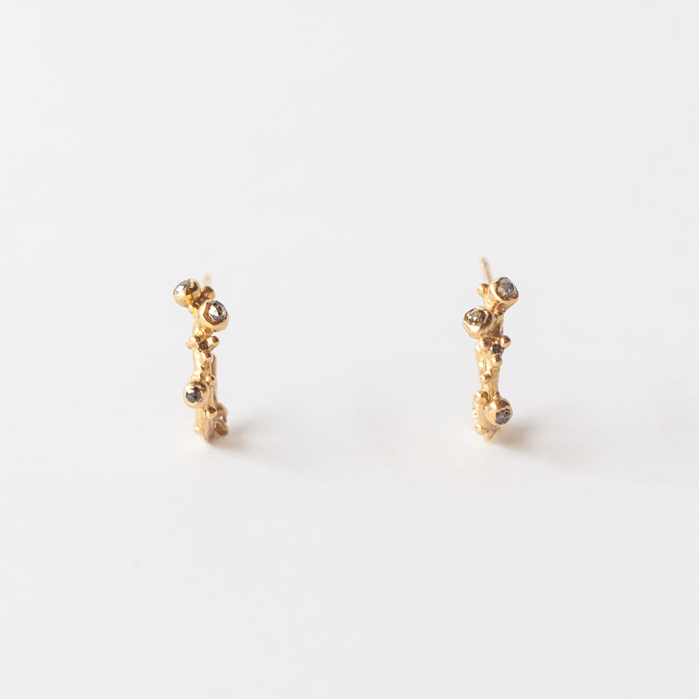 Mini Mixed Diamond Hoop Earrings