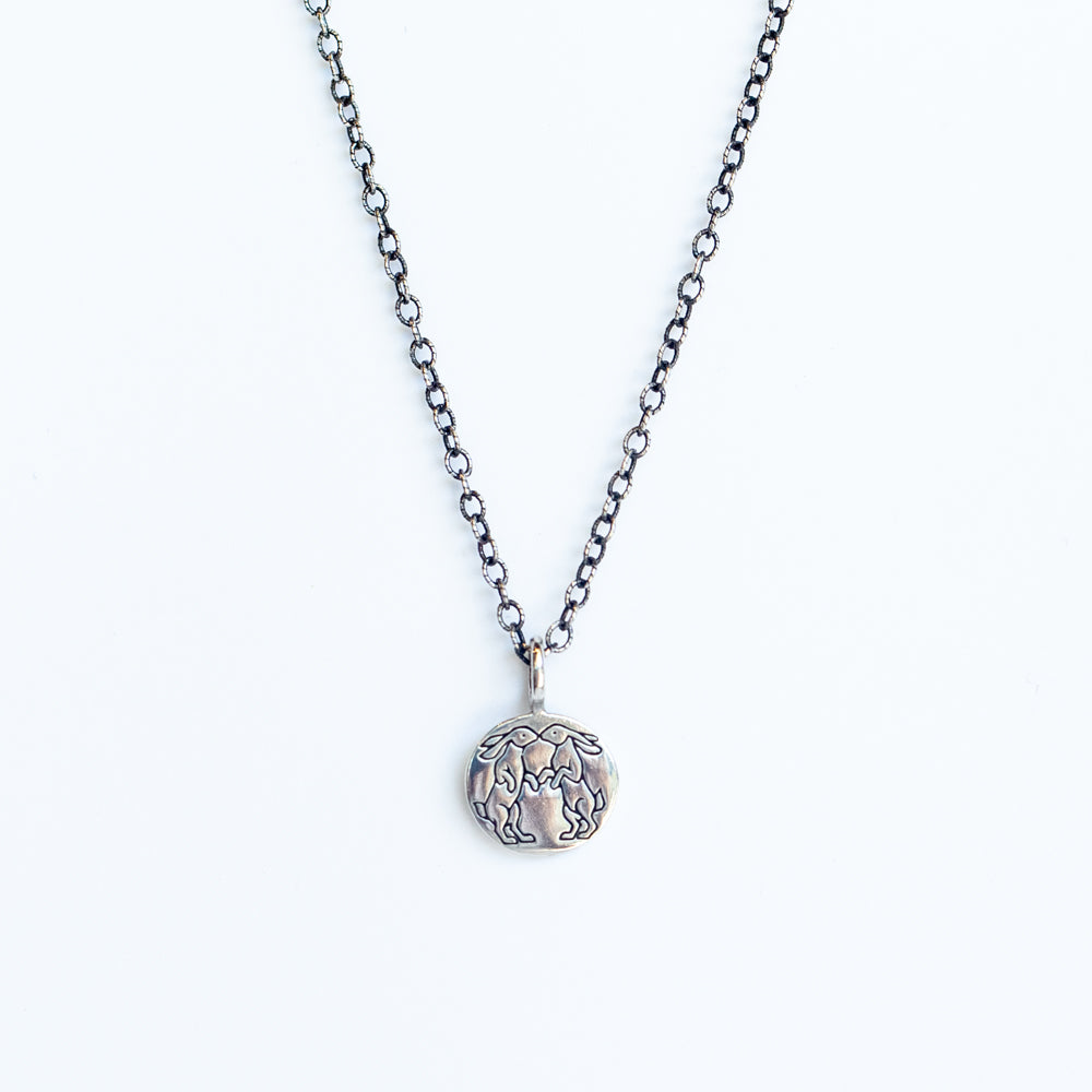 Kissing Rabbits Necklace