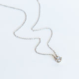 Salt & Pepper Diamond Solitaire Necklace
