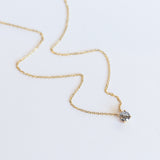 Salt & Pepper Diamond Solitaire Necklace