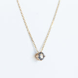 Salt & Pepper Diamond Solitaire Necklace