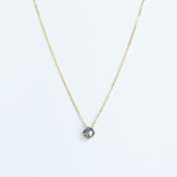 Salt & Pepper Diamond Solitaire Necklace