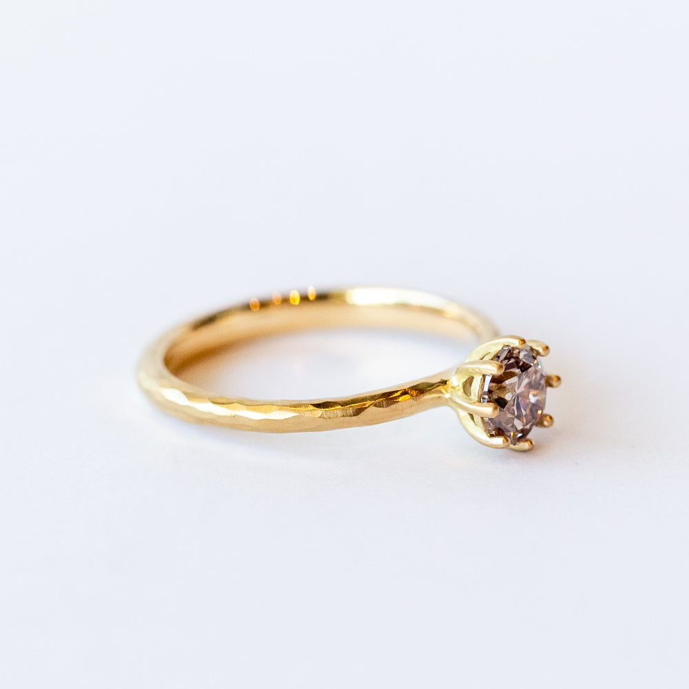 5.6mm Brown Diamond Blooming Ring