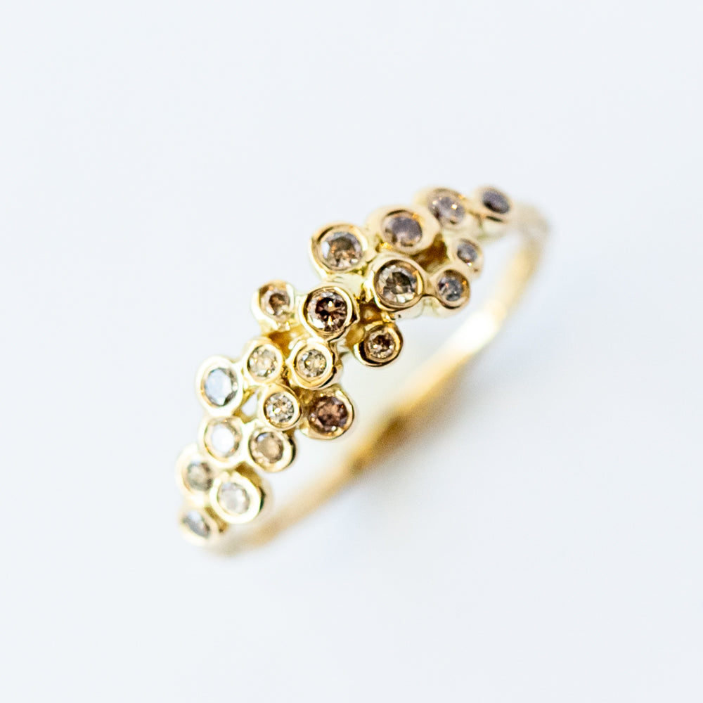 Brown Diamond Cluster Ring